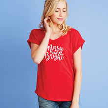 Load image into Gallery viewer, Merry and Bright  Dolman Tee
