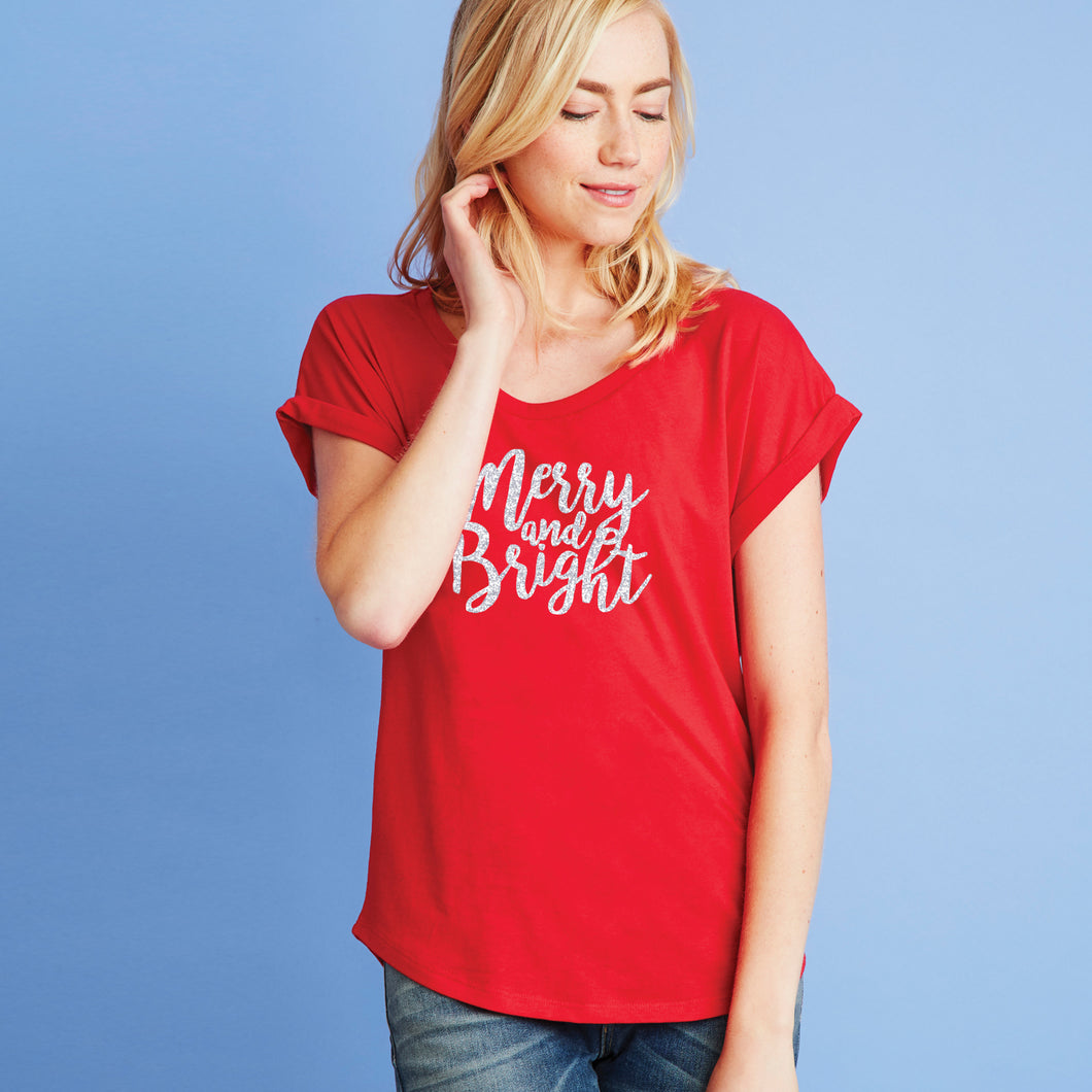 Merry and Bright  Dolman Tee