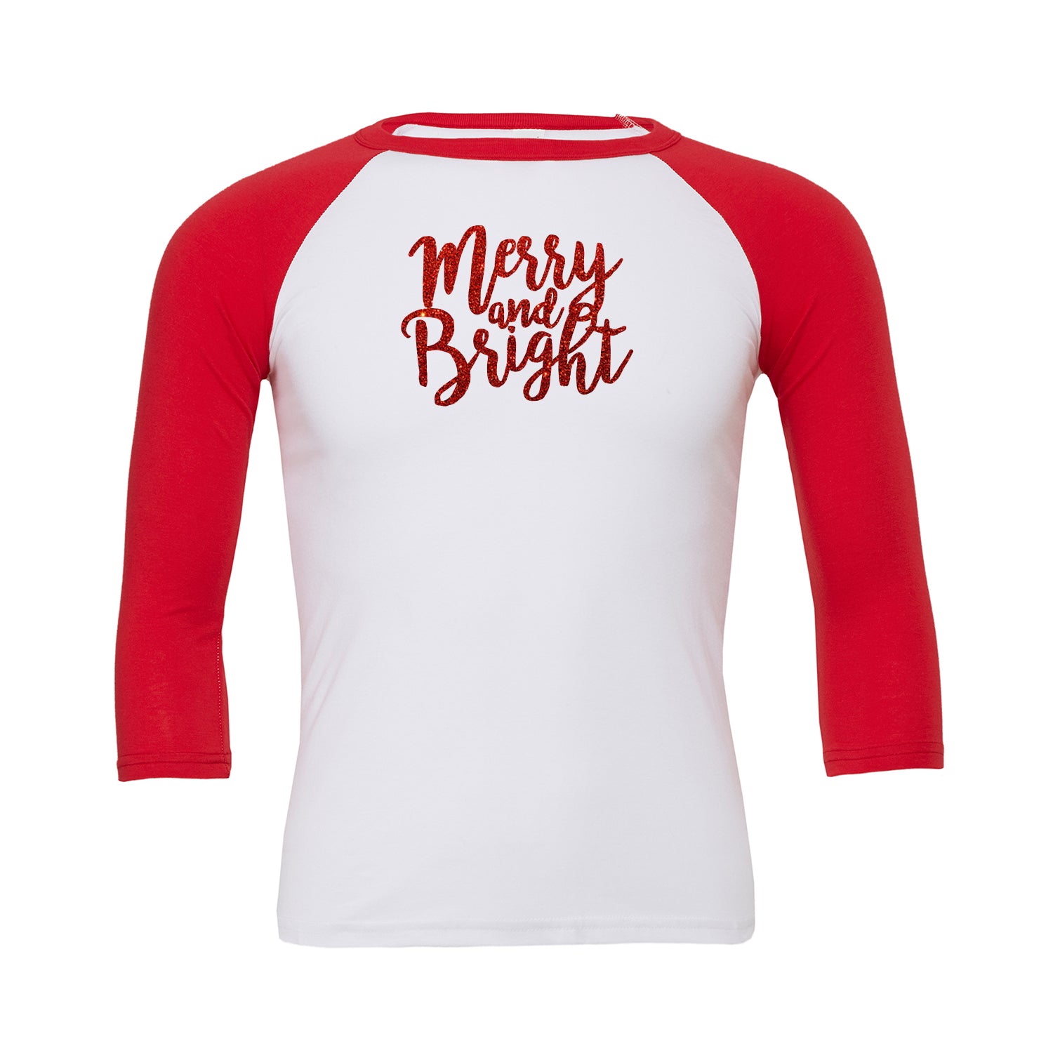 Merry and Bright Baseball Tee