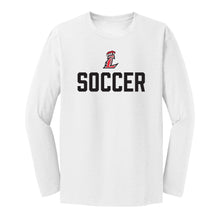 Load image into Gallery viewer, Liberty Girls Soccer White Practice Unisex Long Sleeve Tee
