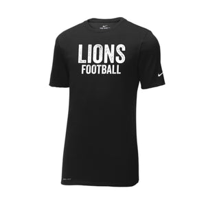 Lions Football Distressed Nike Dri- Fit Tee