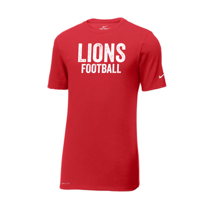 Lions Football Distressed Nike Dri- Fit Tee