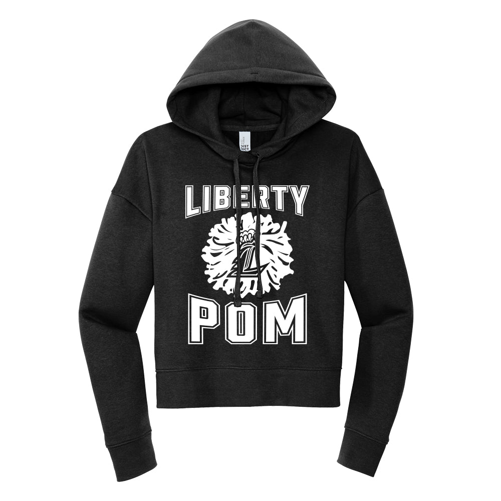Liberty Pom Pom Cropped Hoodie