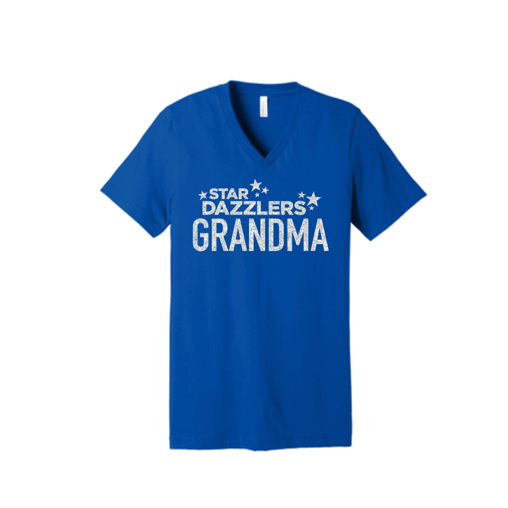 Star Dazzler Grandma Unisex Jersey Short Sleeve V-Neck Tee
