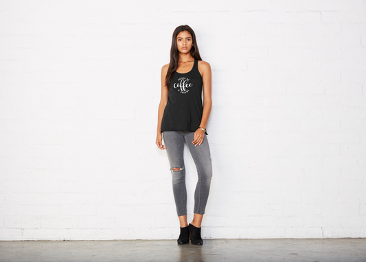 Fueled by coffee and dreams racerback