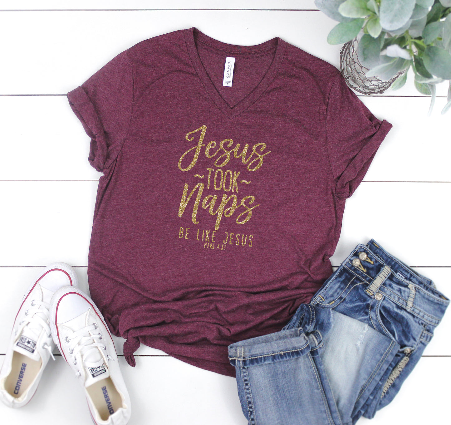 Be Like Jesus V Neck Tee