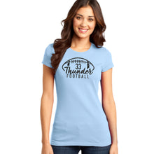 Load image into Gallery viewer, Ladies Fitted Thunder Football Custom Number Tee