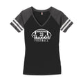 Ladies Thunder Football Number V Neck Tee