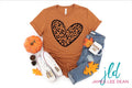 Black Leopard Heart Tee