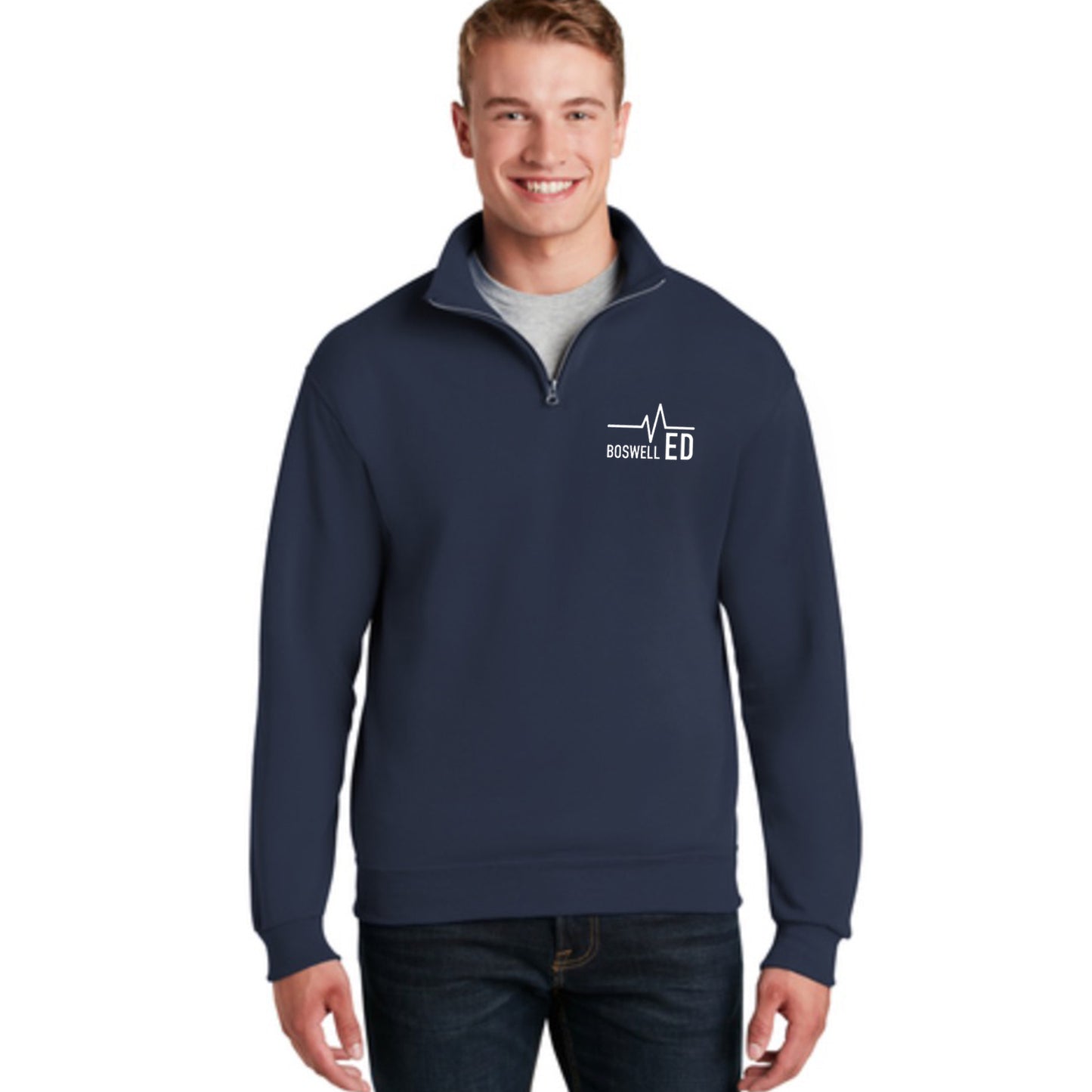 Boswell ED Nurse Flag 1/4 Zip Pullover