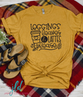 Leggings Leaves and Lattes Tee