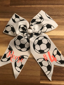 Custom Soccer Cheer Hair Bow