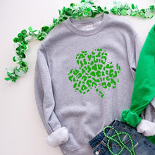 Load image into Gallery viewer, Leopard 4 Leaf Clover Tee
