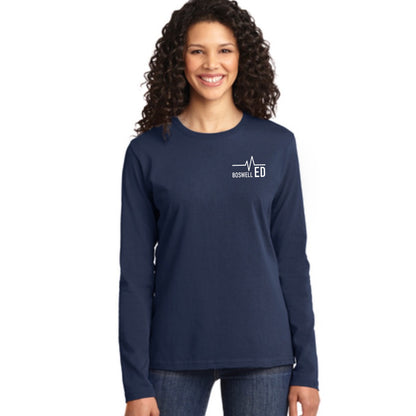 Boswell ED Nurse Flag Ladies Long Sleeve Tee