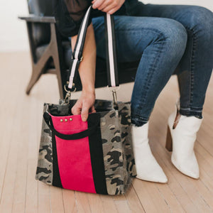 Camo and Pink Tote