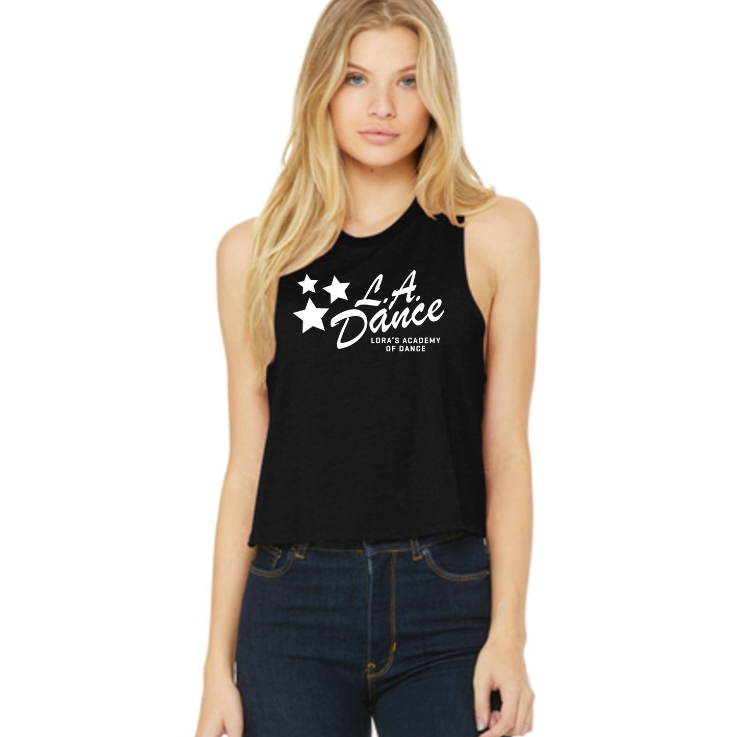 LA Dance Cropped Racerback Tank