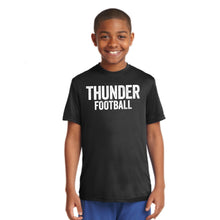 Load image into Gallery viewer, Youth Performance Distressed Thunder Football Tee