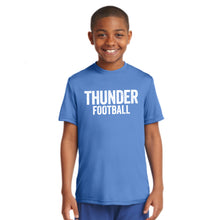 Load image into Gallery viewer, Youth Performance Distressed Thunder Football Tee