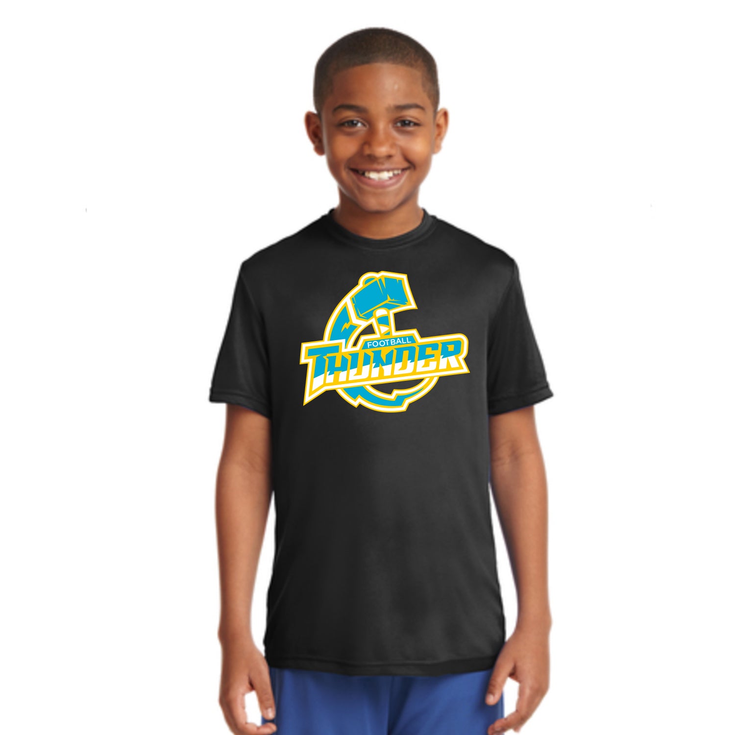 Youth Performance Thunder Logo Tee