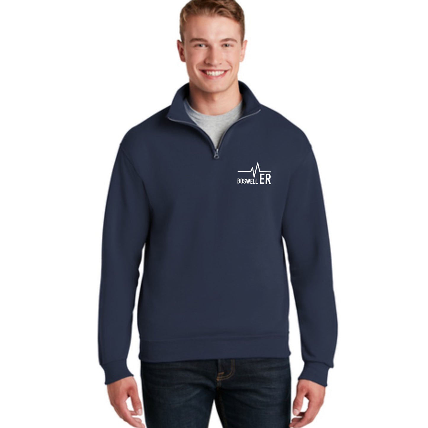 Bosewell ER Heartbeat Flag 1/4 Zip Pullover