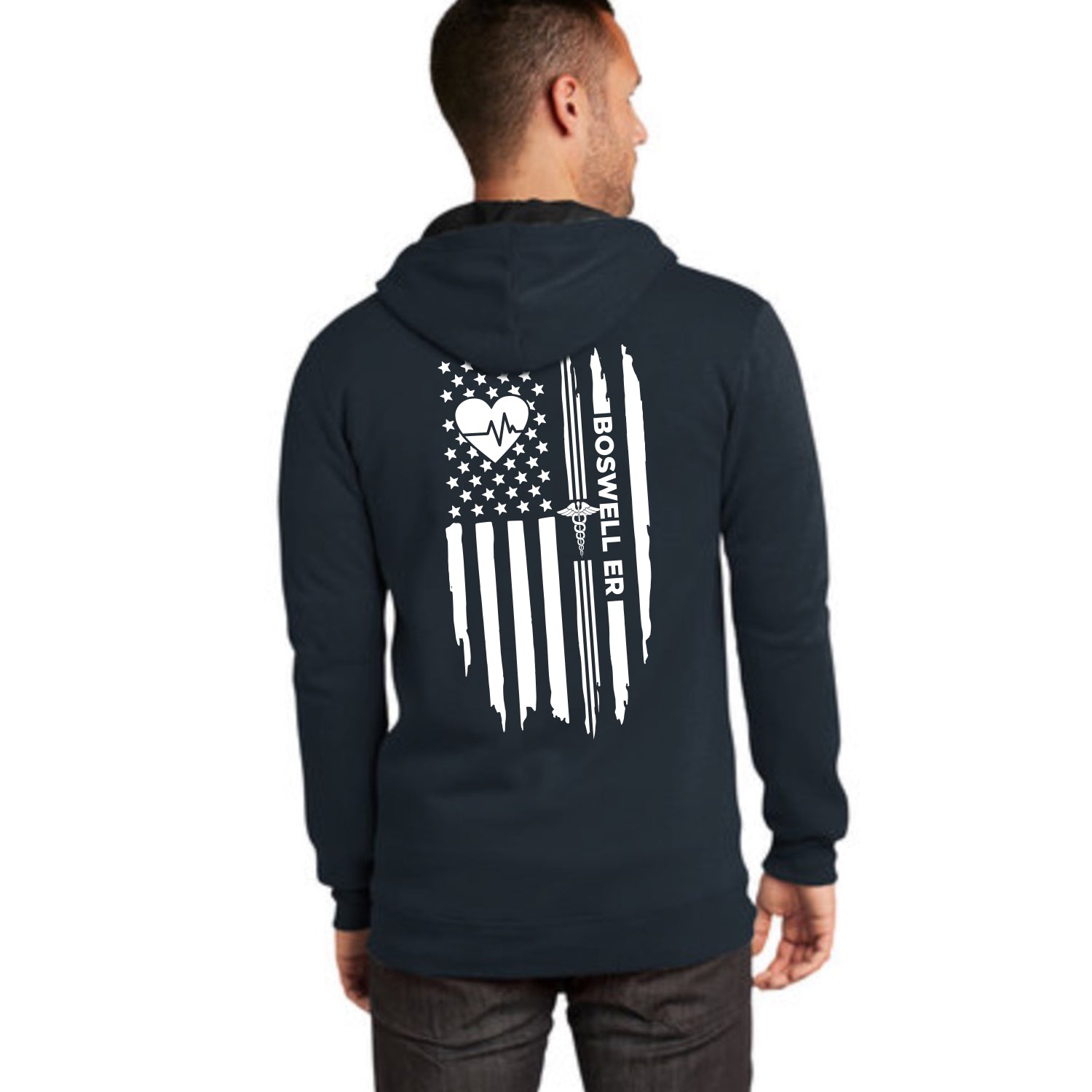 Boswell ER Heartbeat Flag Full Zip